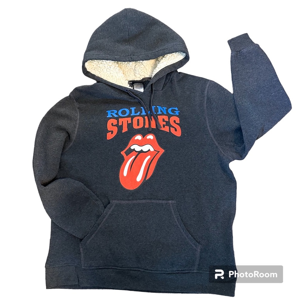 Rolling stones with sherpa hood.